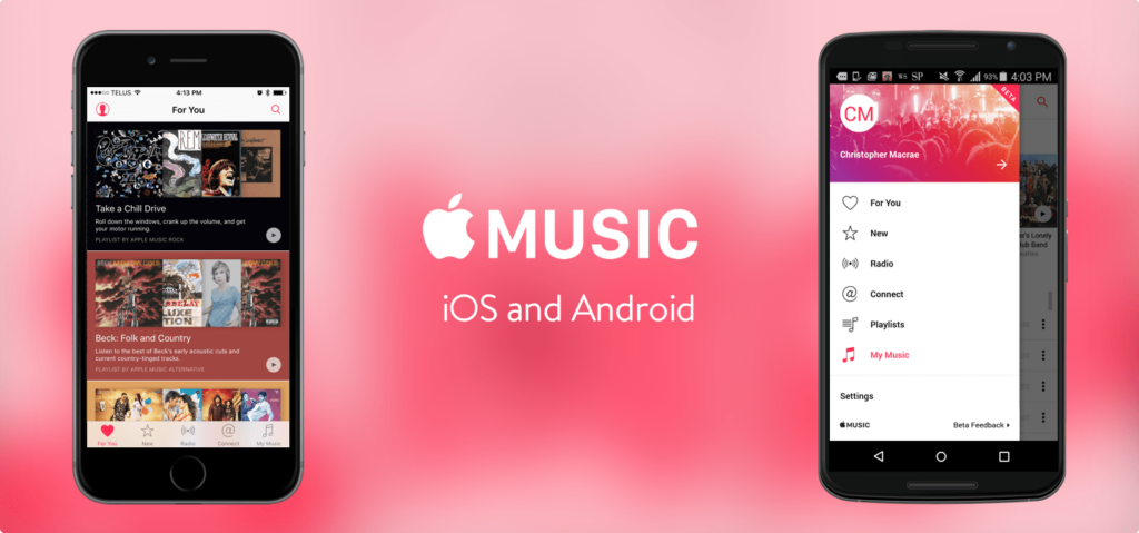 Apple Music, iOS and Android