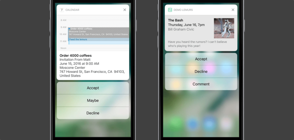 One of the largest changes coming to notifications in iOS 10 is the ability to create notification extensions.